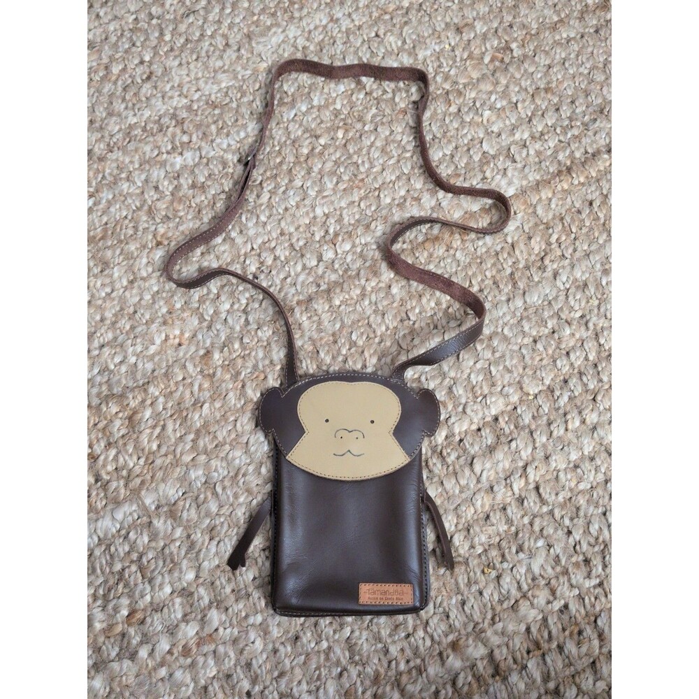 Tamandoa Costa Rica Leather Monkey Cell Phone Small Crossbody Purse